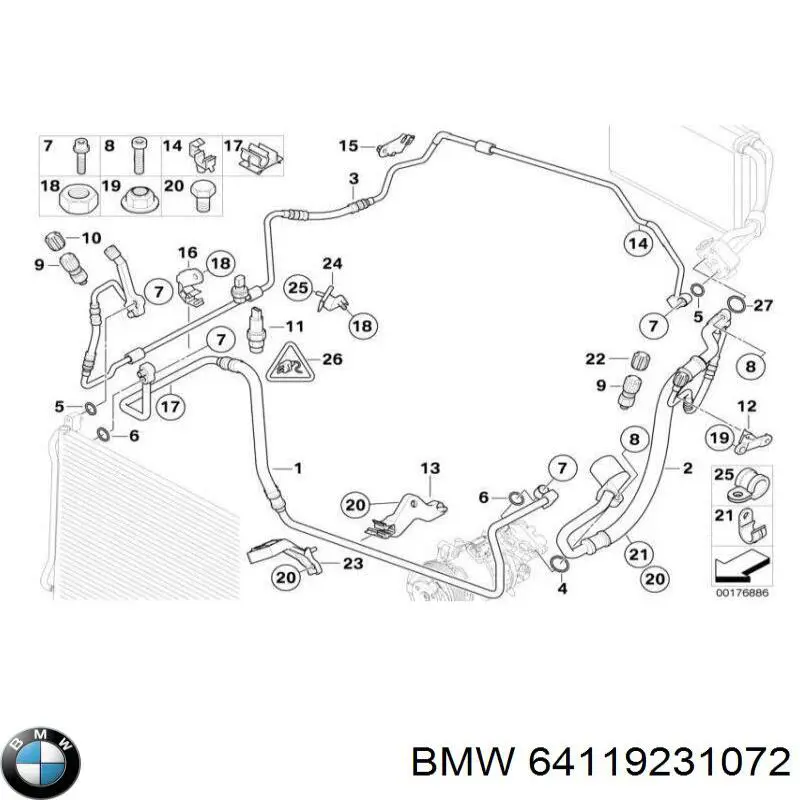  BMW 64119231072 цена, от 32.01 USD