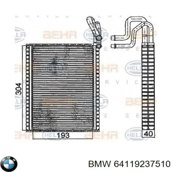 64119237510 BMW vaporizador de aparelho de ar condicionado