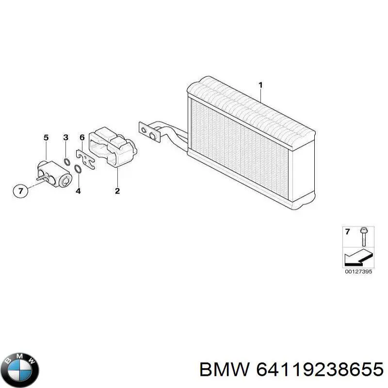64119238655 BMW испаритель кондиционера