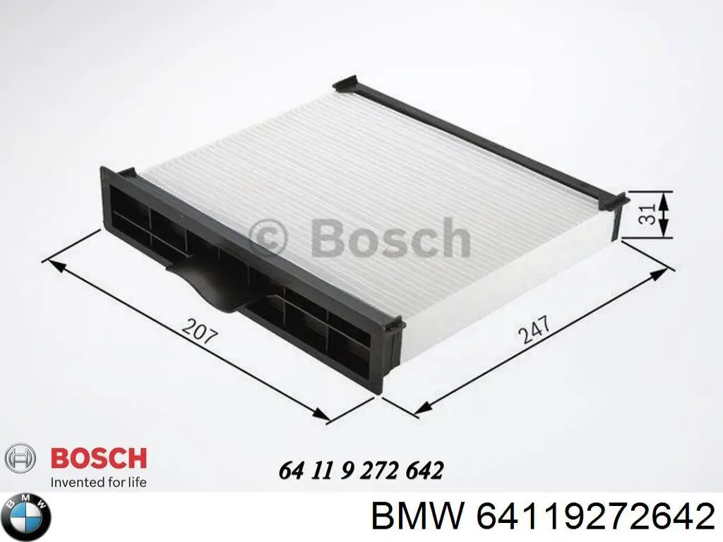 Купить 64119272642 BMW Фильтр салона угольный