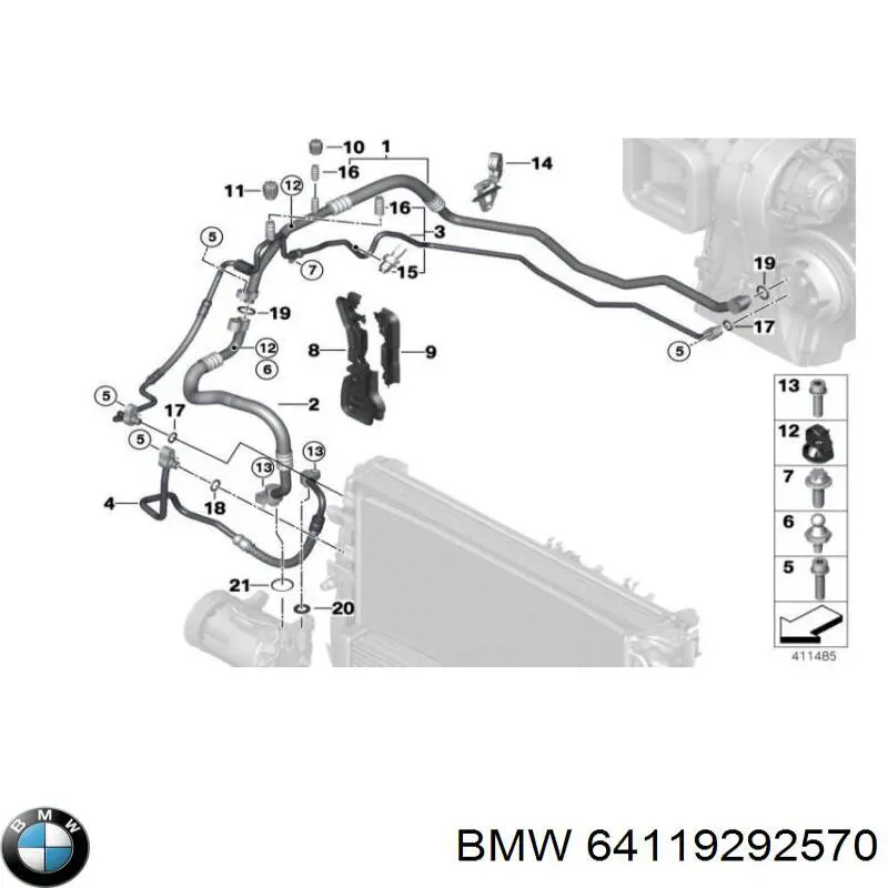  BMW 64119292570 цена, от 19.00 USD