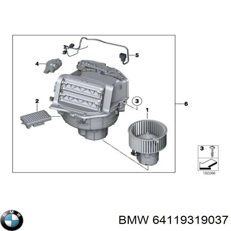 Купить 64119319037 BMW Моторчик заслонки печки