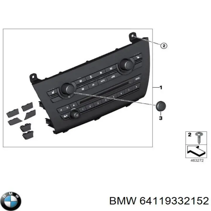 64119388807 BMW Механизм управления кондиционером