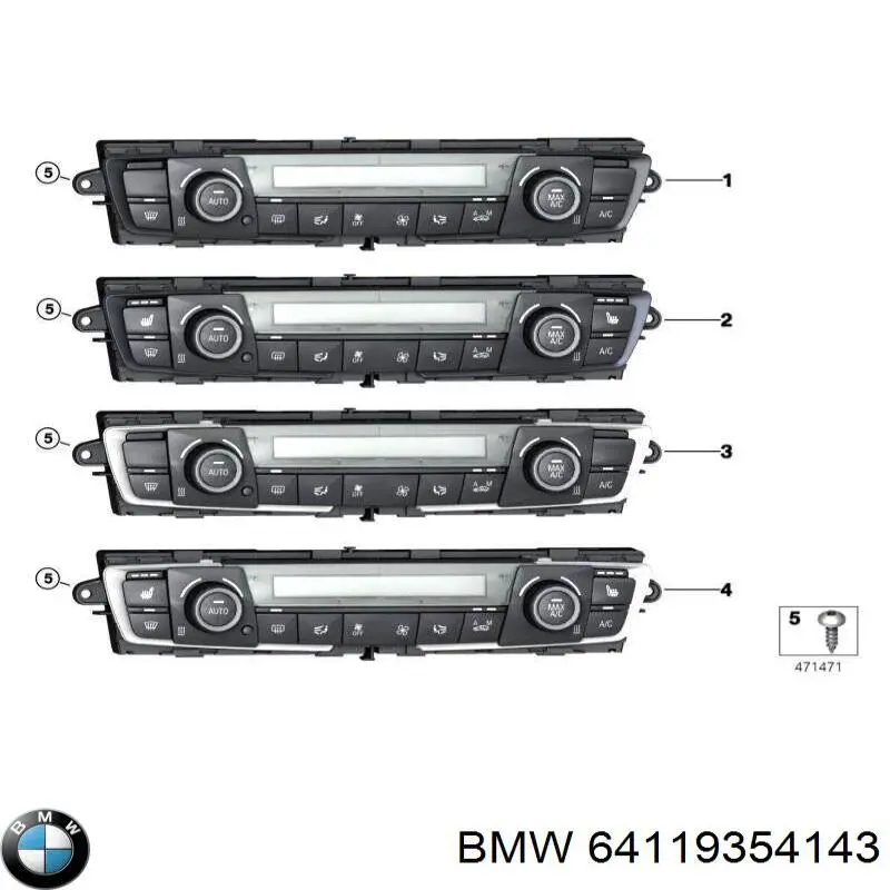 Блок управления кондиционером 64119354143 BMW