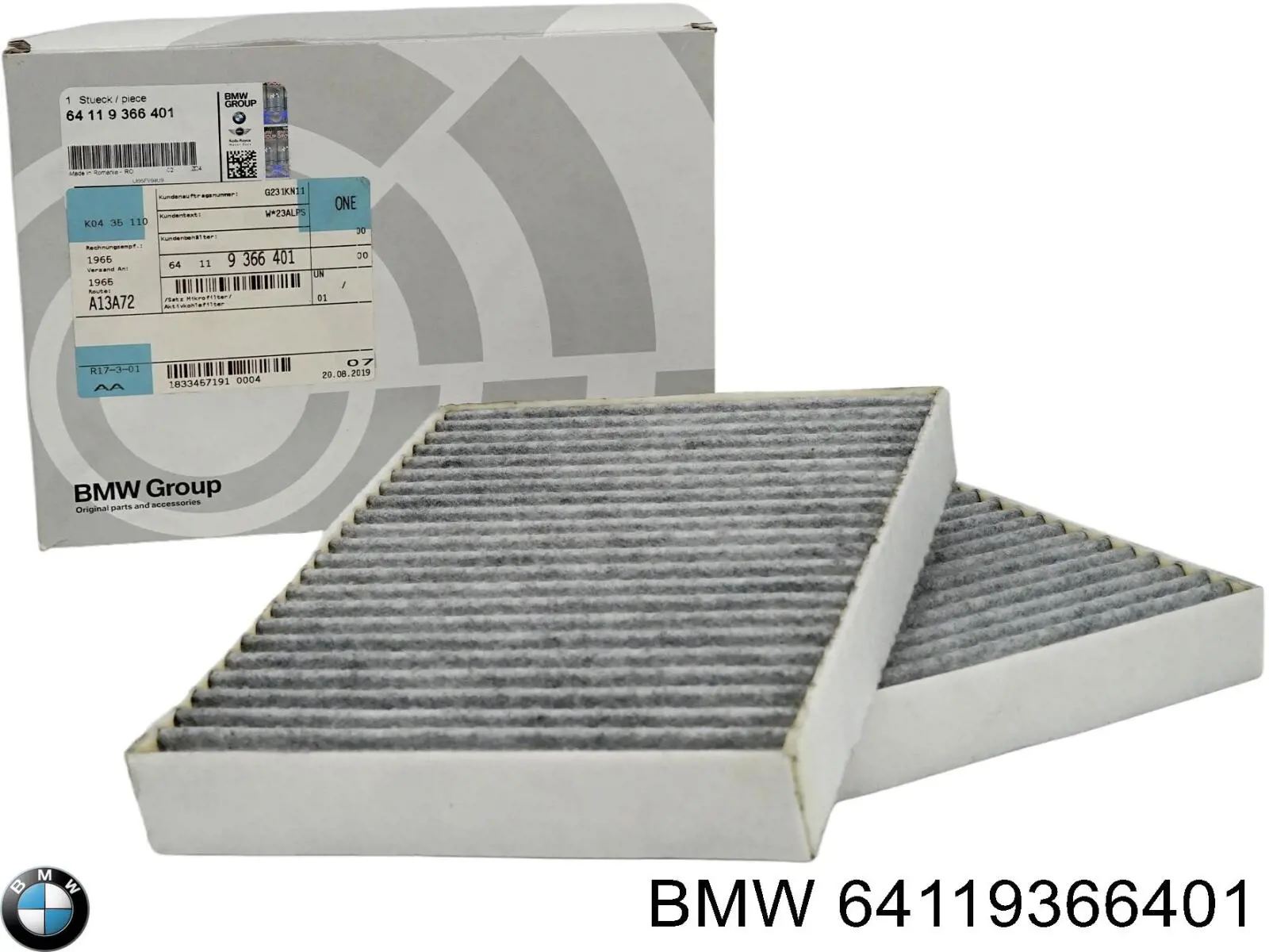 Воздушный фильтр салона BMW 64119366401