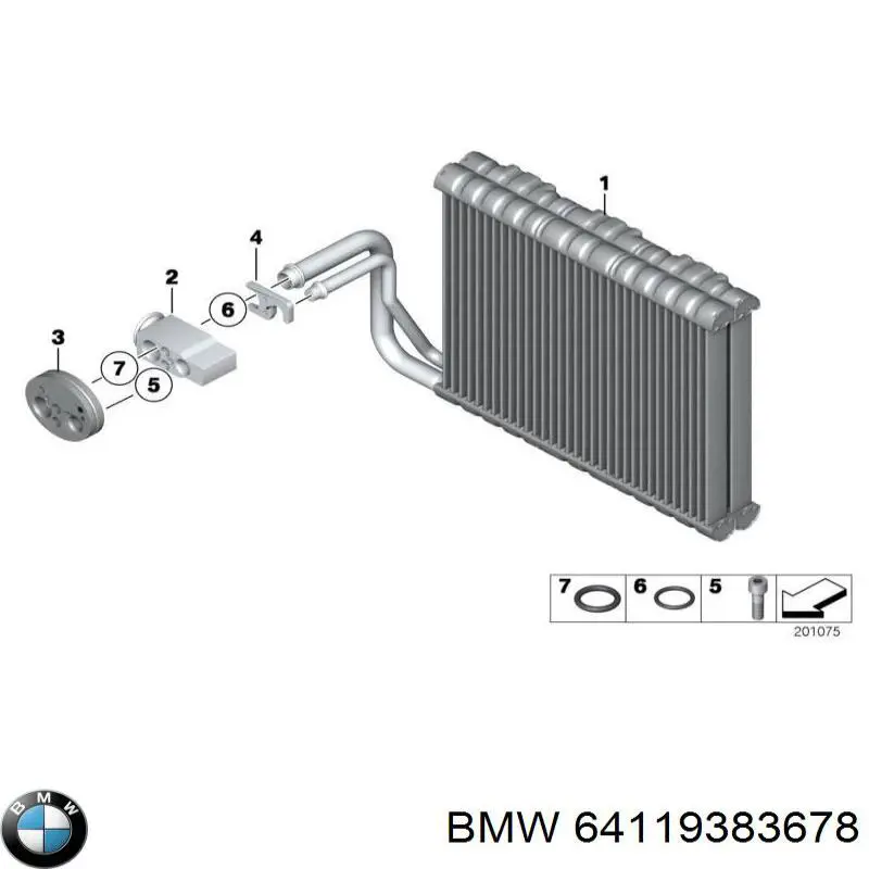 64119383678 BMW испаритель кондиционера