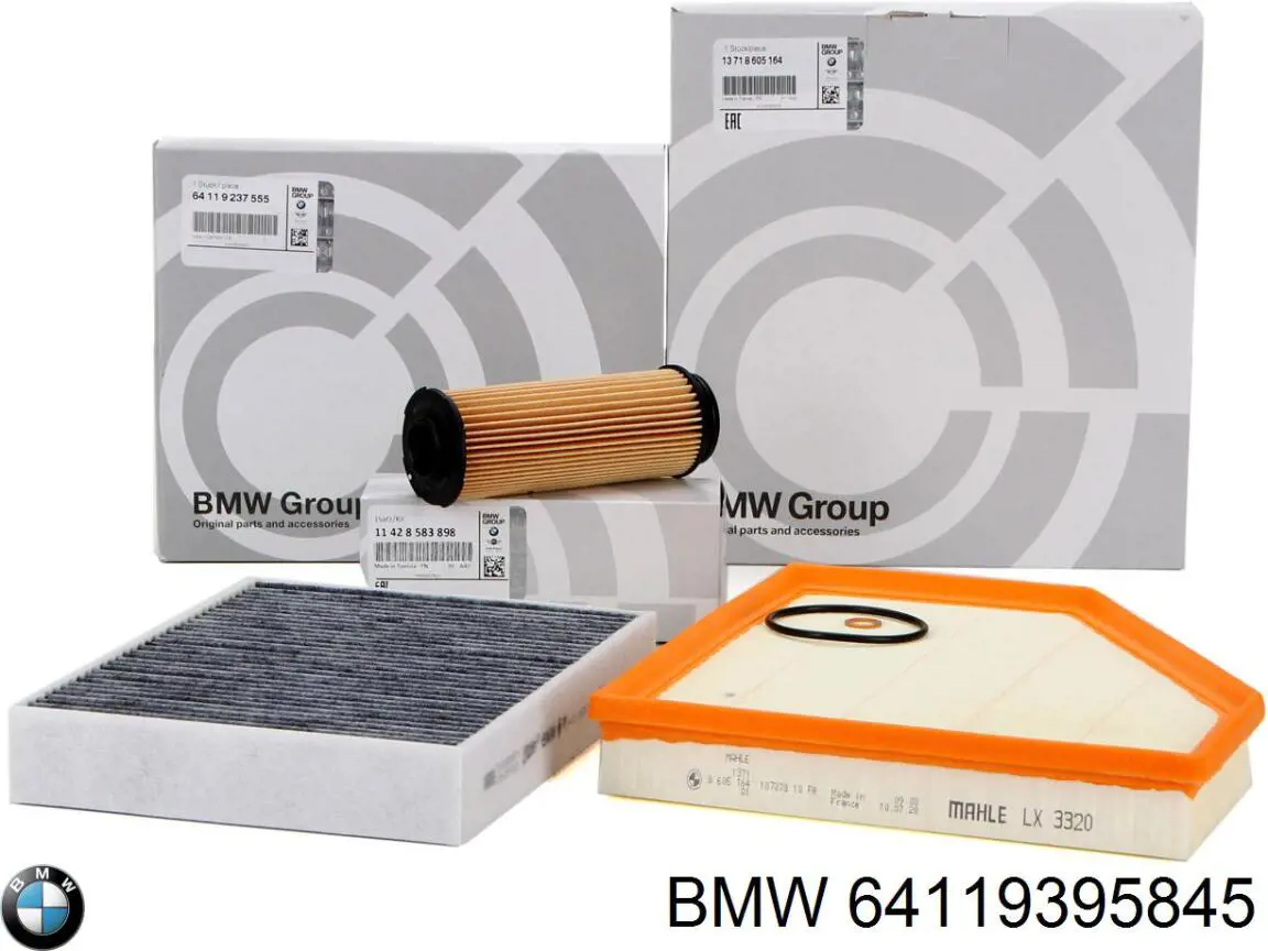Купить 64119395845 BMW Фильтр салона угольный