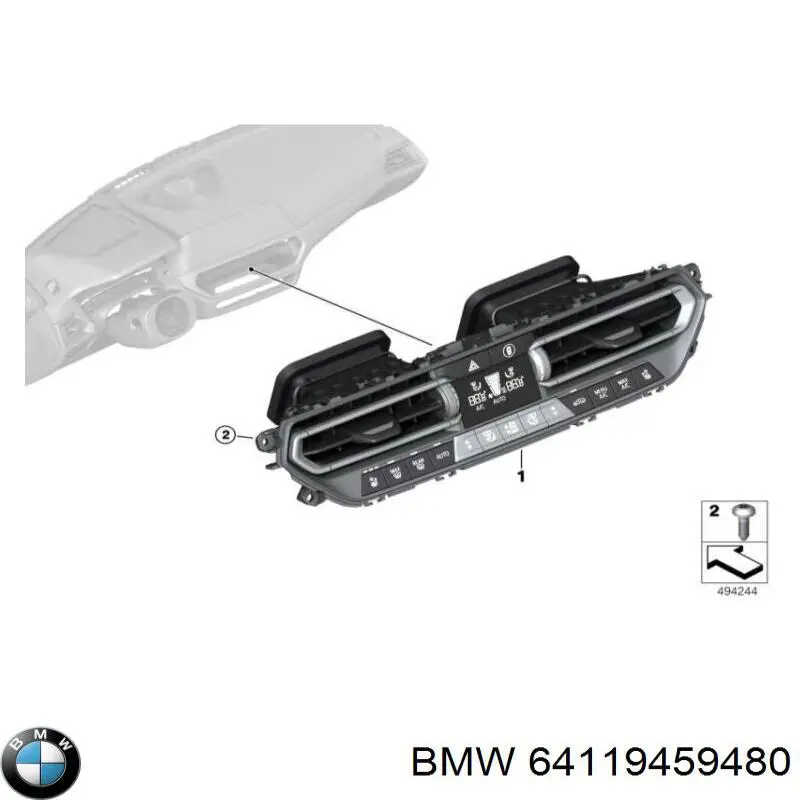 64119855407 BMW Механизм управления кондиционером