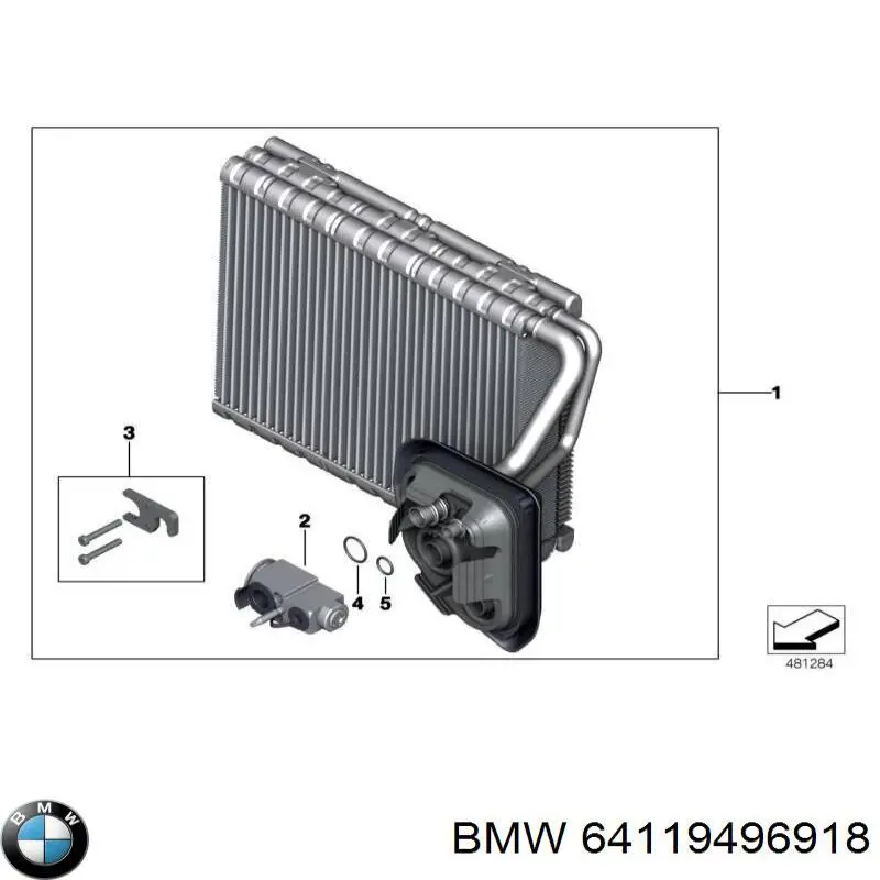 64119496918 BMW Радиатор отопителя салона
