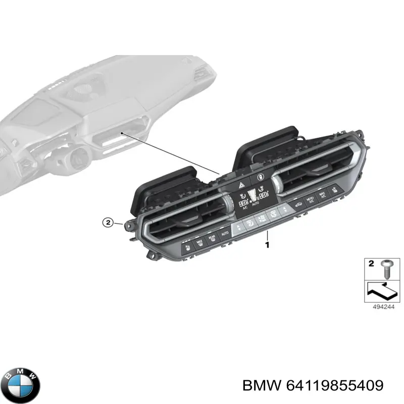 64119855409 BMW Механизм управления кондиционером
