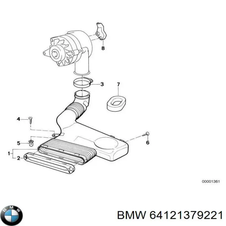 Купить 64121379221 BMW 