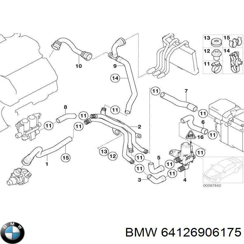 Купить 64126906175 BMW 