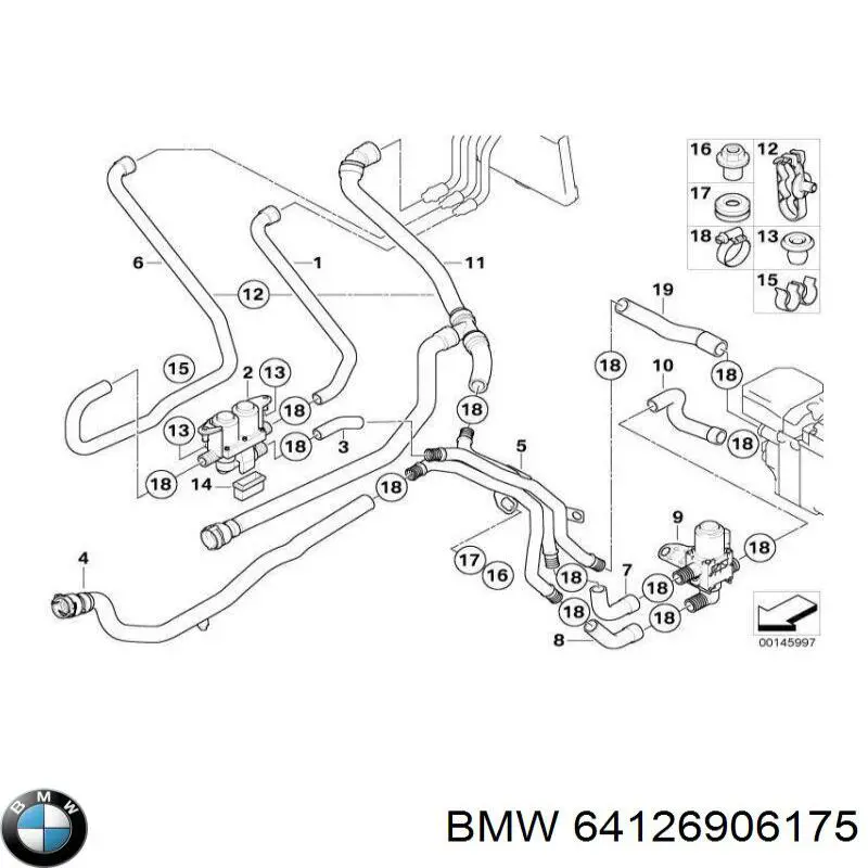  BMW 64126906175 цена, от 50.68 USD