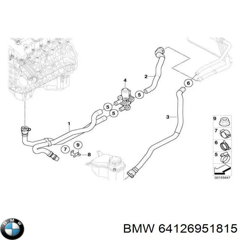 Válvula de forno (de aquecedor) para BMW 3 (E90)