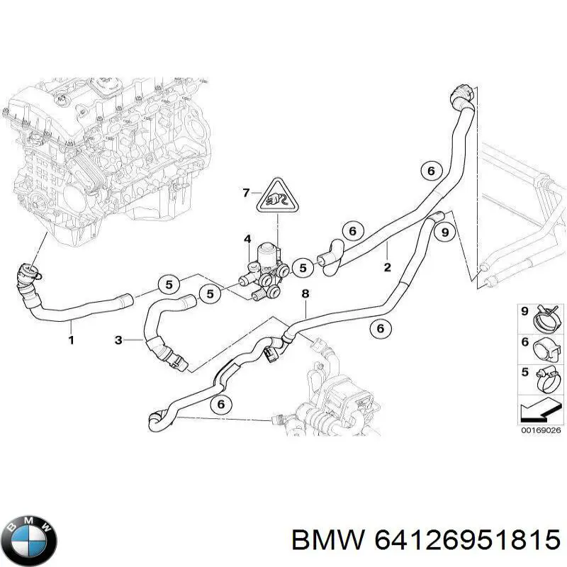 Кран печки (отопителя) BMW 64126951815 цена, от 433.39 USD
