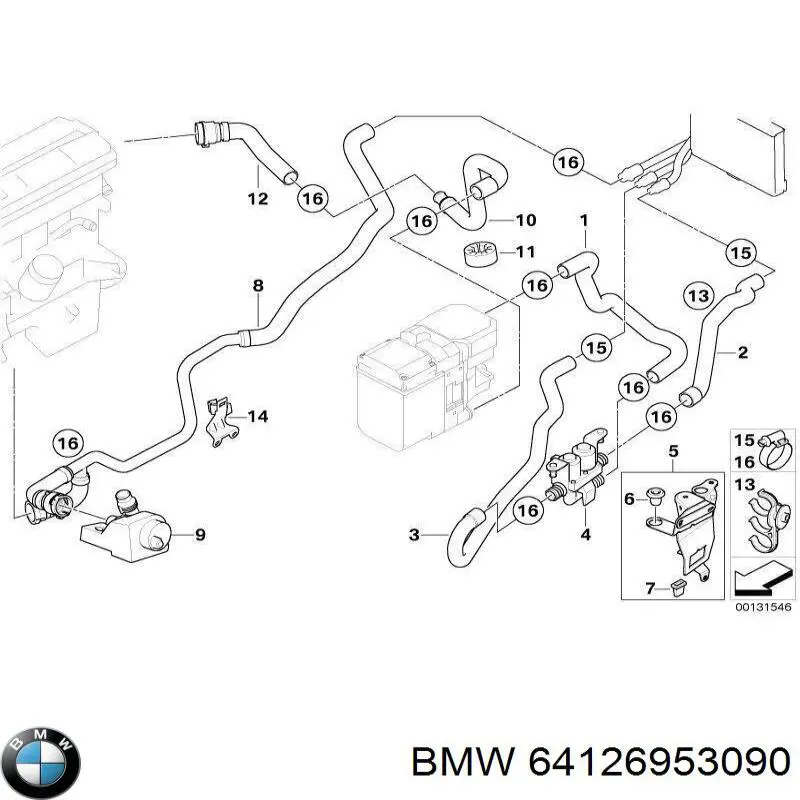  BMW 64126953090 цена, от 36.73 USD