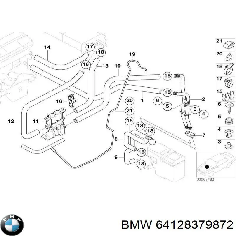 Купить 64128379872 BMW 
