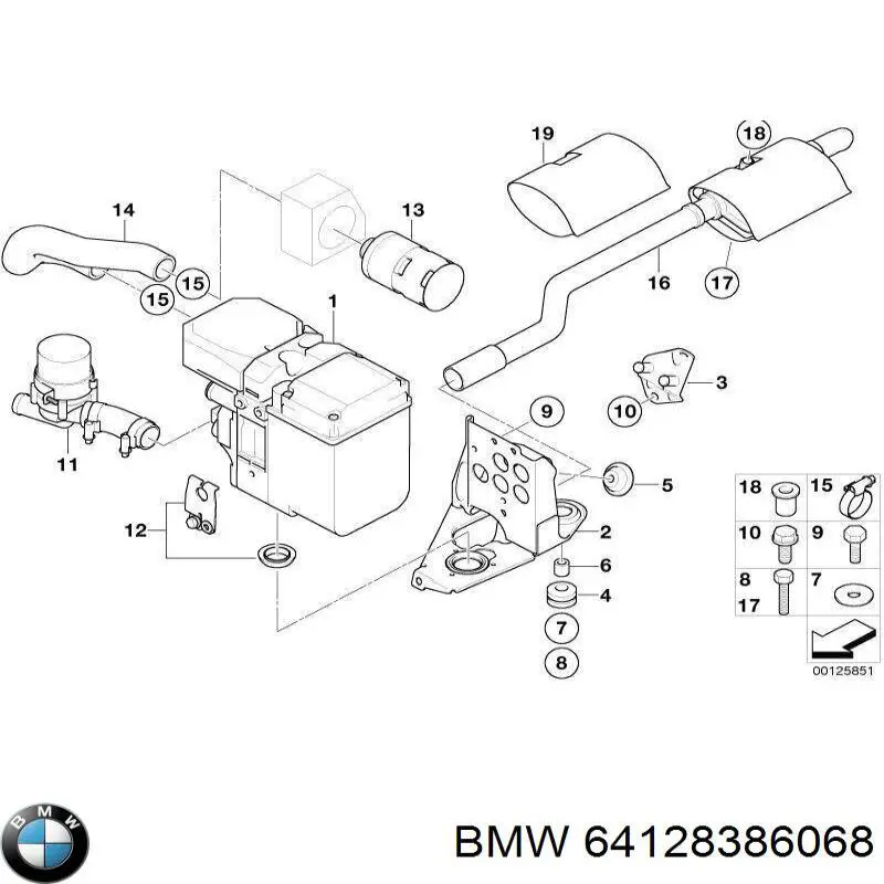 Купить 64126986232 BMW 