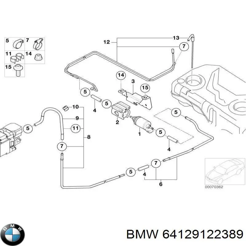 Купить 64129122389 BMW Модуль топливного насоса