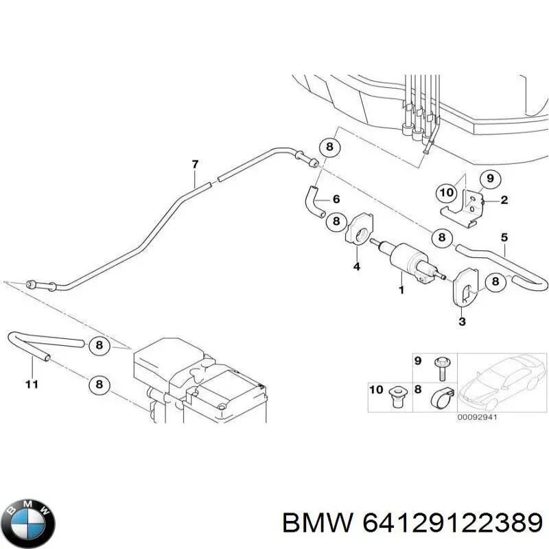 64128370069 BMW módulo de bomba de combustível com sensor do nível de combustível