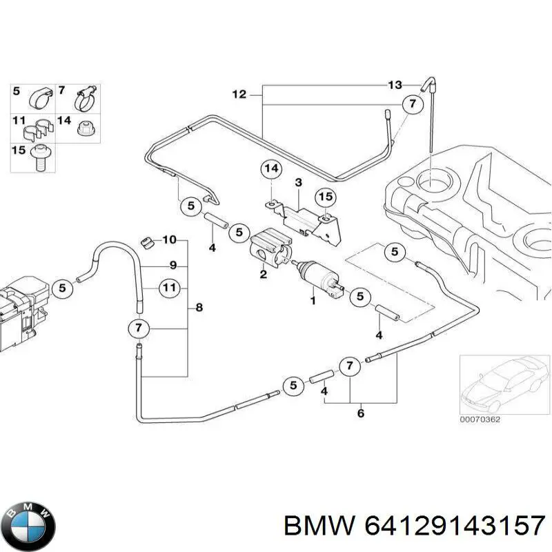  BMW 64121388245 цена, от 54.18 USD