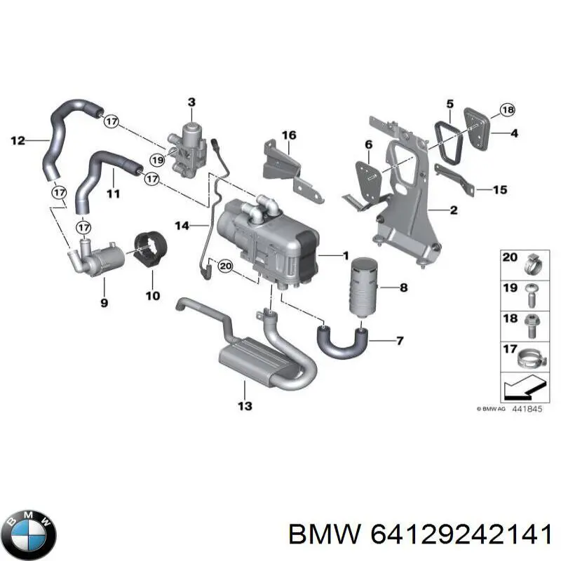 Купить 64129242141 BMW 
