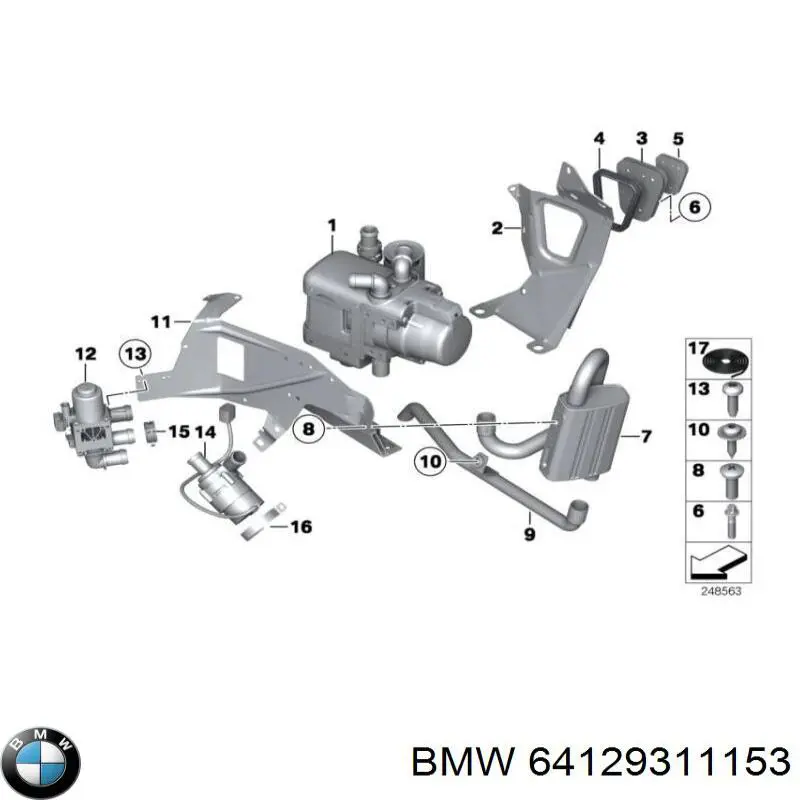 Отопитель автономный 64129350318 BMW