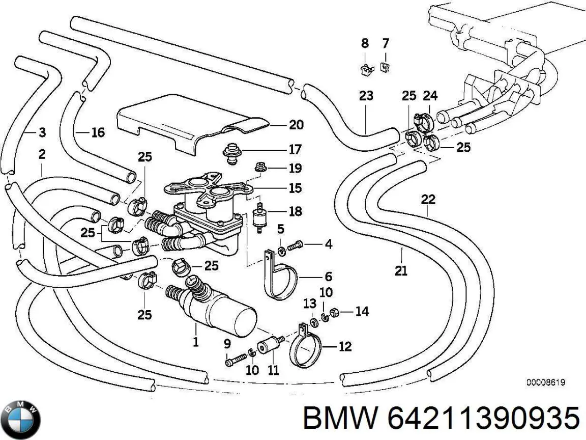 Купить 64211390935 BMW 