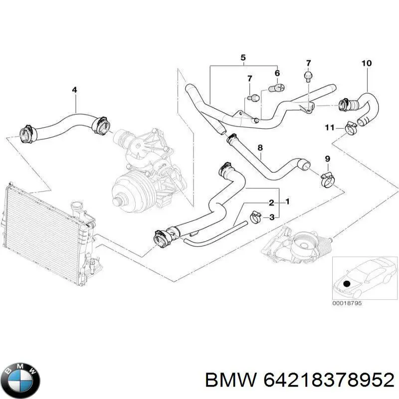  BMW 64218378952 цена, от 9.03 USD