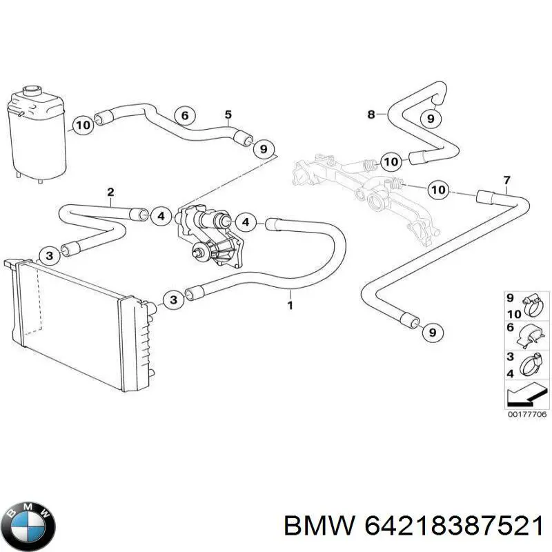  BMW 64218387521 цена, от 16.40 USD