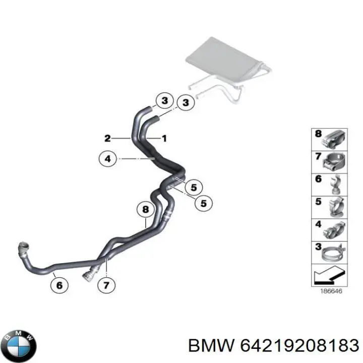  BMW 64219208183 цена, от 14.12 USD