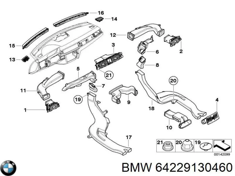 64226922634 BMW Решетка воздуховода правая