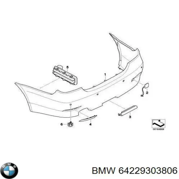 Решетка вентиляции салона задняя 64220302763 BMW
