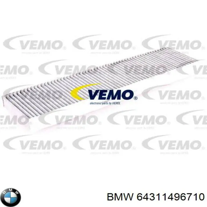 Фильтр воздушный отопителя BMW 64311496710 цена, от 9.81 USD