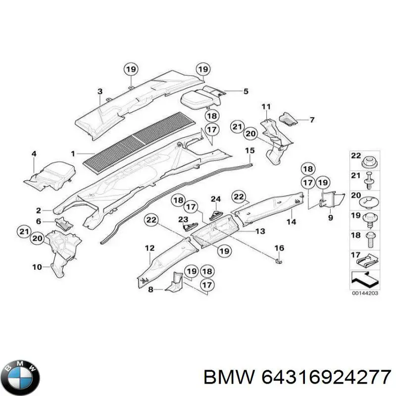 Рамка фильтра салона BMW 64316924277 цена, от 19.00 USD