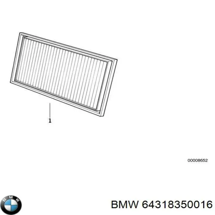 64318350016 BMW фильтр салона