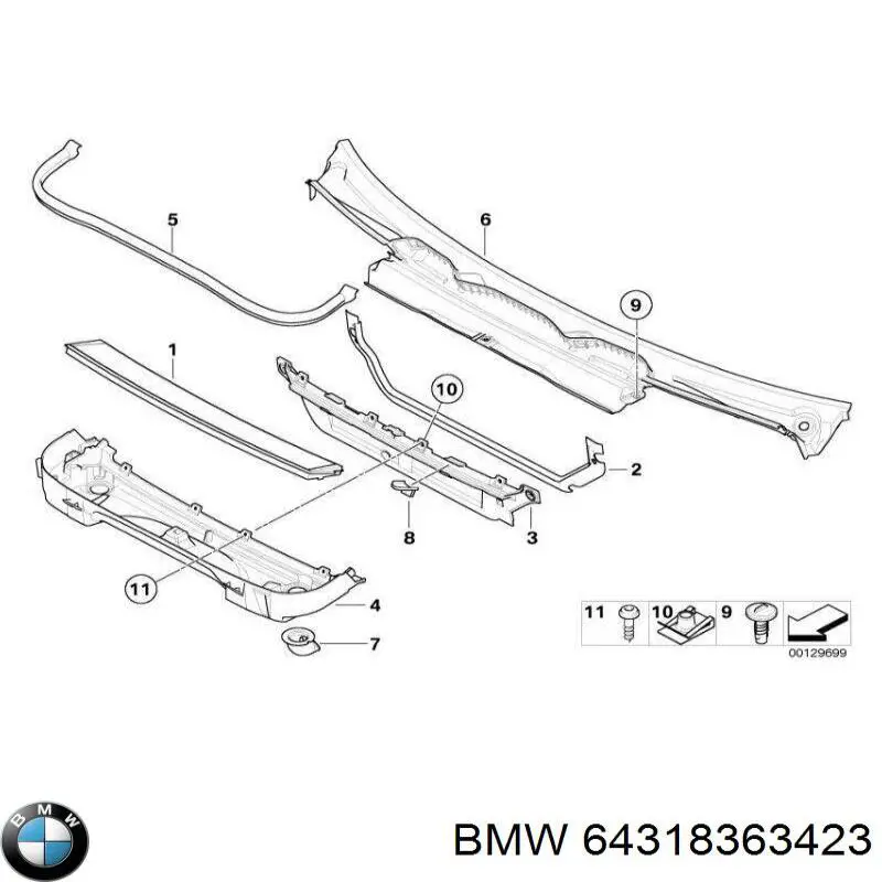  BMW 64318363423 цена, от 10.13 USD