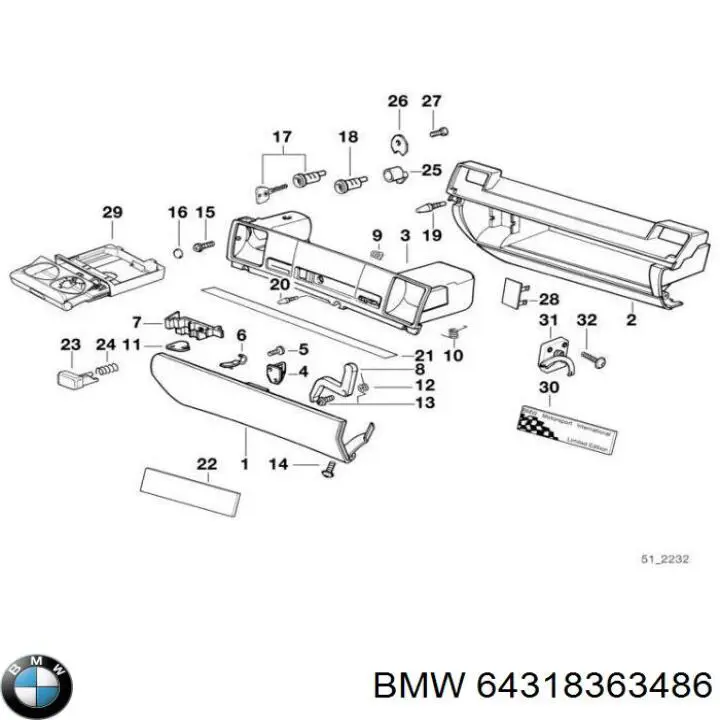 BMW 64318363486 цена, от 13.94 USD