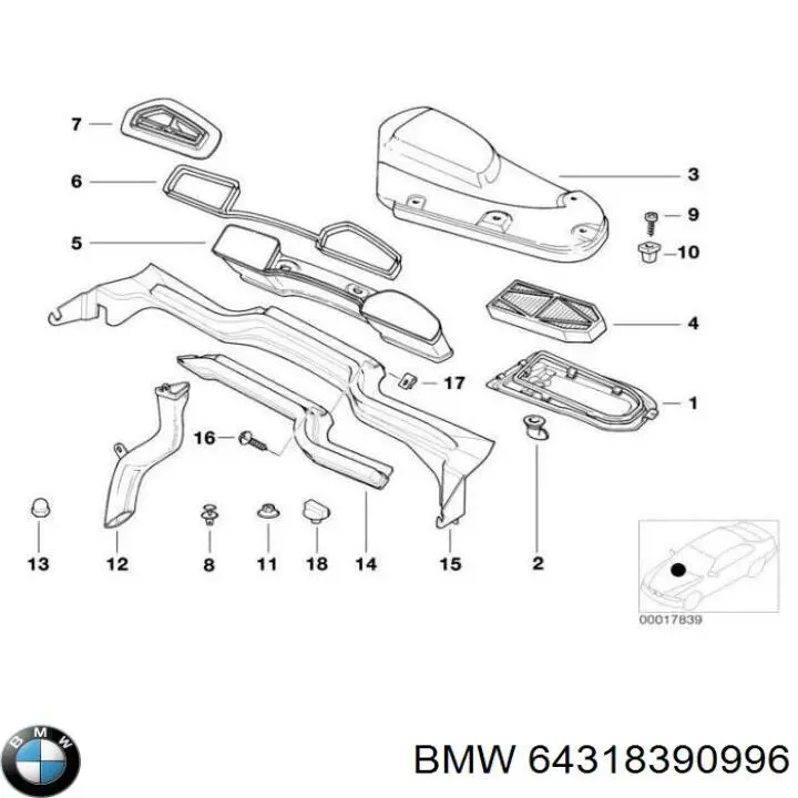  BMW 64318390996 цена, от 14.12 USD