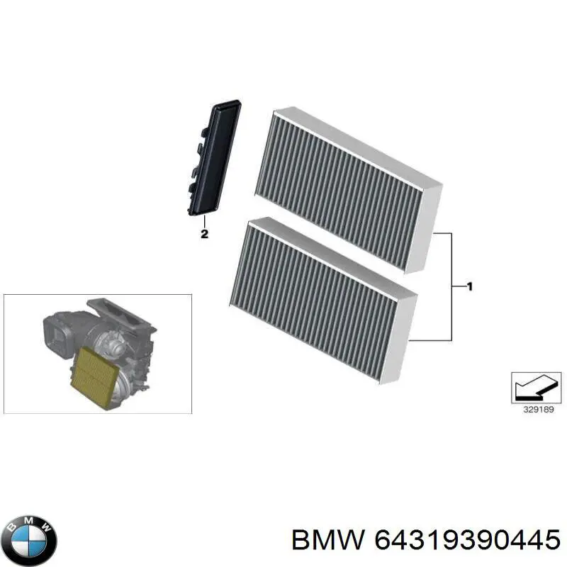 64319390445 BMW filtro de salão