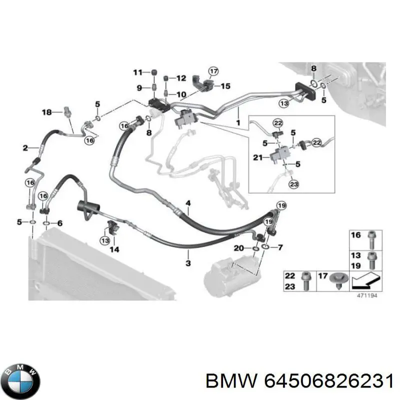 Клапан рециркуляции отработавших газов EGR на BMW X5  F15, F85