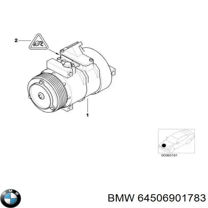 Компрессор системы кондиционирования BMW 64506901783 цена, от 284.93 USD