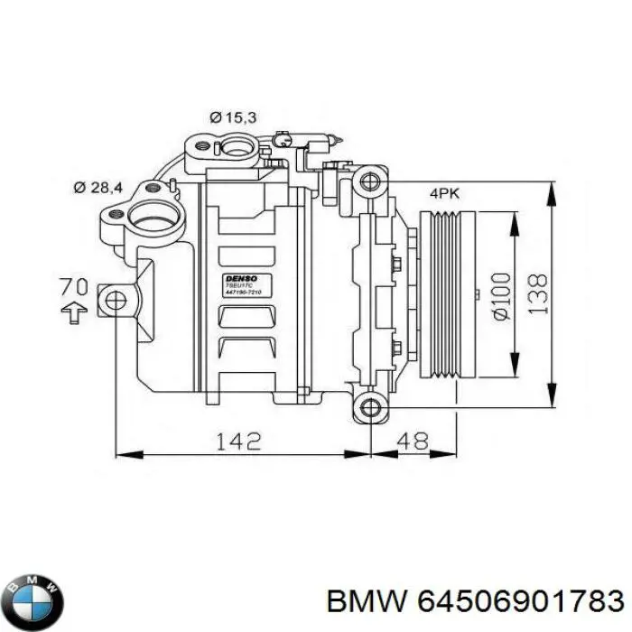 Купить 64506901783 BMW Компрессор климатической установки