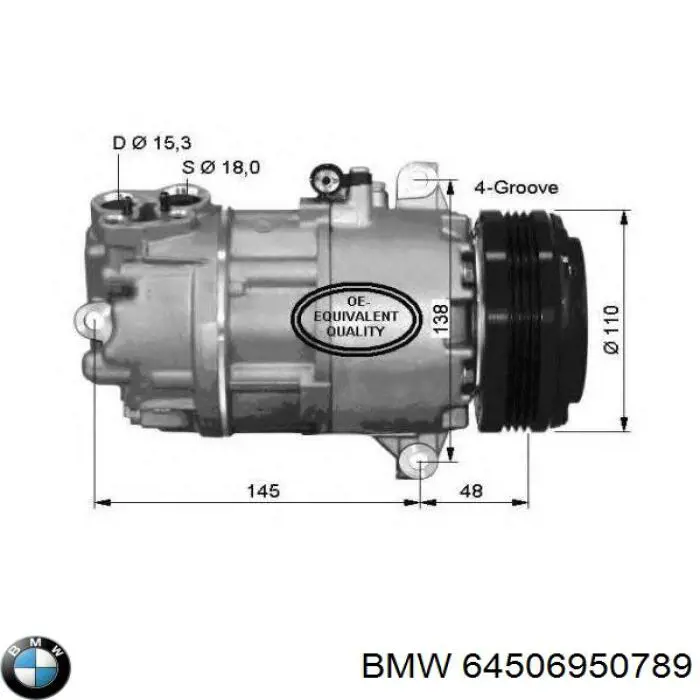64506950789 BMW компрессор кондиционера