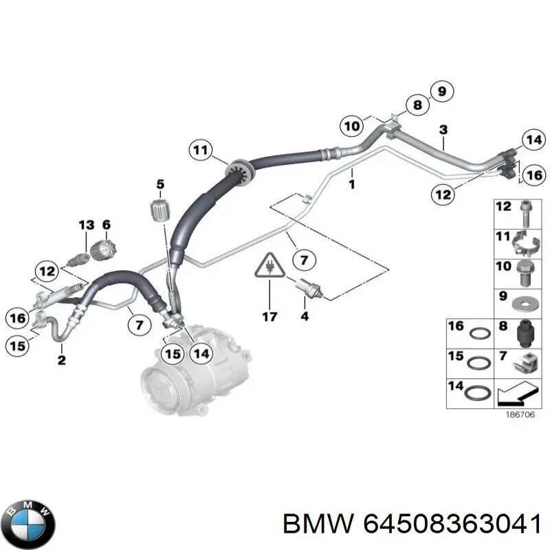 64508363041 BMW Прокладка штанов
