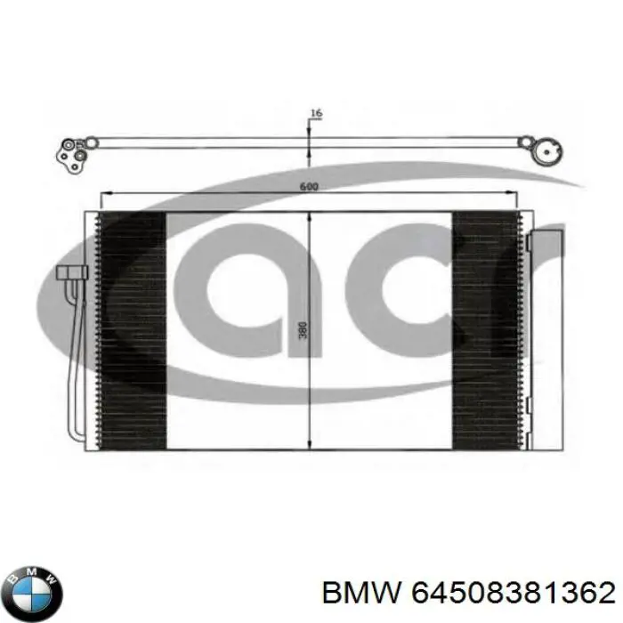 64508381362 BMW радиатор кондиционера