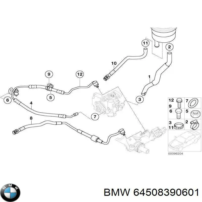 Кольцо уплотнительное трубки кондиционера BMW 64508390601