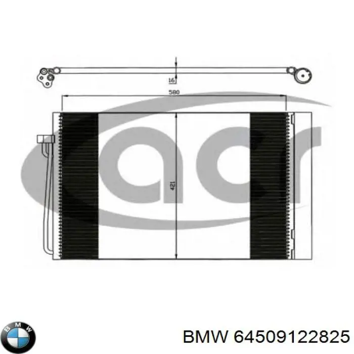64509122825 BMW радиатор кондиционера