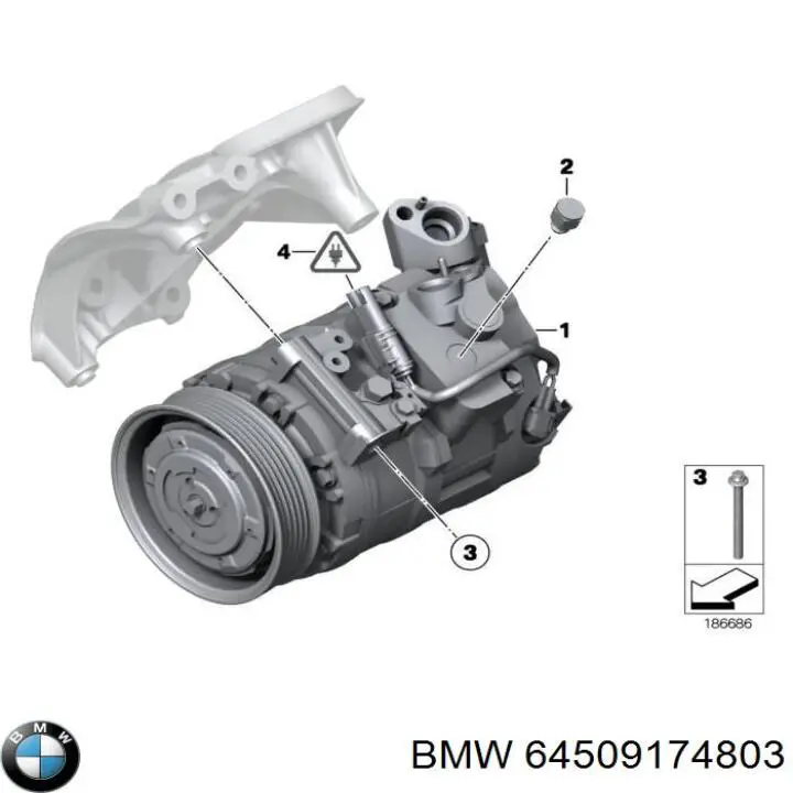 64509174803 BMW Компрессор хладагента