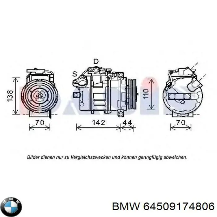 64509174806 BMW компрессор кондиционера